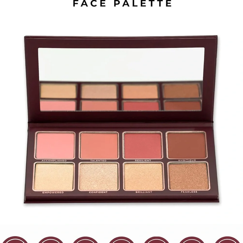 Blinc Glow Getter Face Palette, Cheek Palette with Highlighters, Blush & Contour